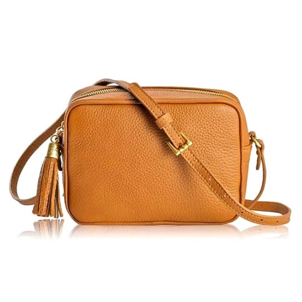GiGi New York Leather Crossbody Brown Bag